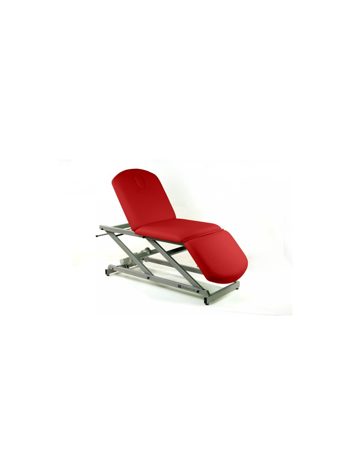 Camilla eléctrica de reconocimiento de 3 secciones tipo sillón con portarrollos y tapón facial.