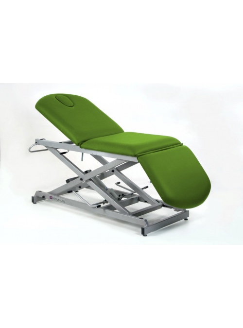 Camilla hidráulica tipo sillón de 3 secciones con subida vertical sin desplazamiento, tapón facial y portarrollos
