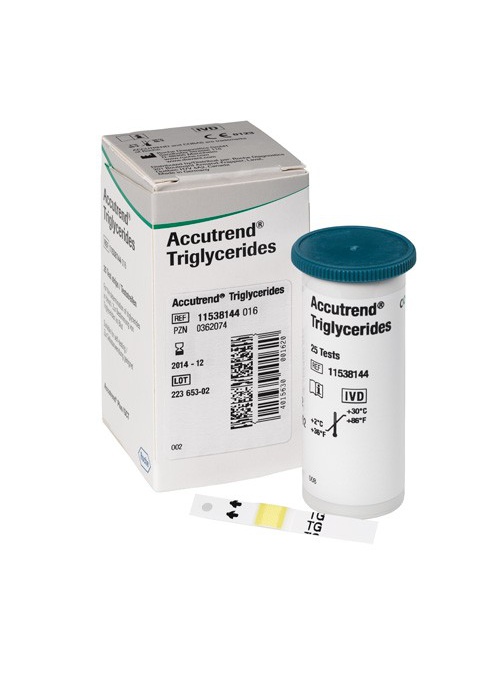Tiras reactivas de Triglicéridos Accutrend Plus (25)