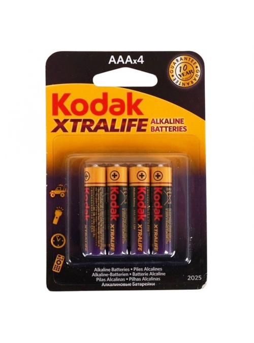Pilas Kodak - 1,5V - Alcalina Xtralife AAA (LR03 x 4 uds)