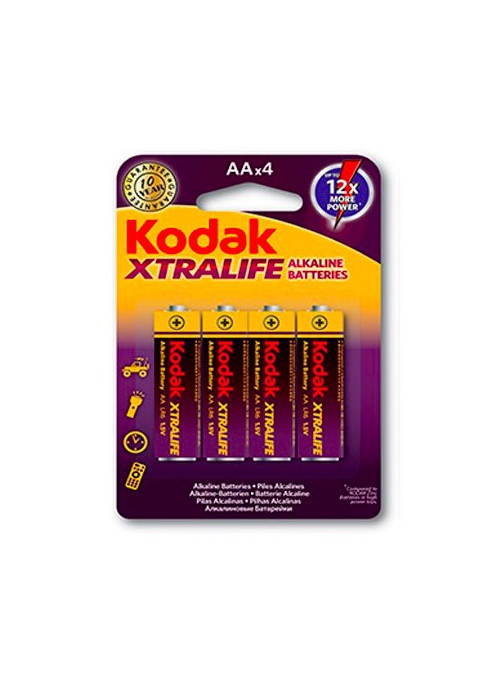 Pilas Kodak - 1,5V - Alcalina Xtralife AA ( Pack 4 uds)