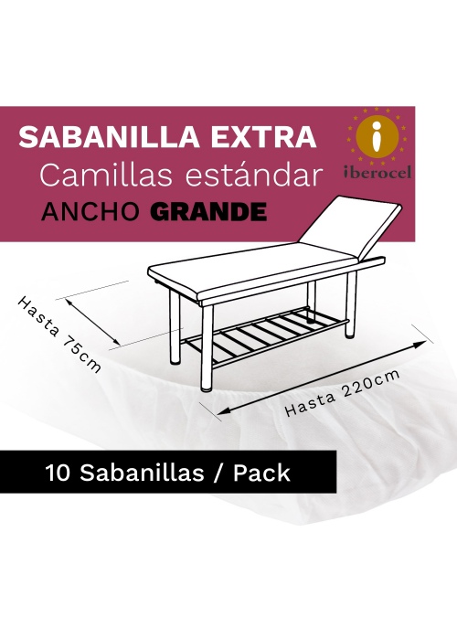 Sabanillas Ajustable EXTRA IBEROCEL Grande Blanca (10 unds.)
