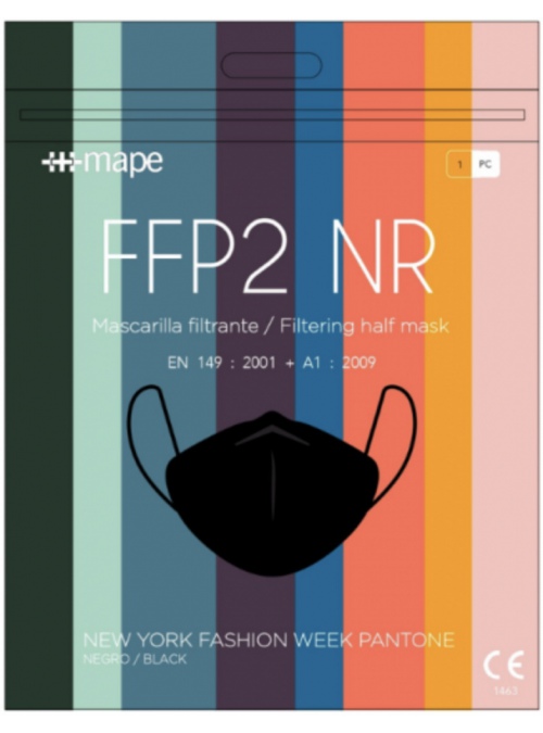 Mascarilla FFP2-NR Color NEGRO (Caja 10 uds)